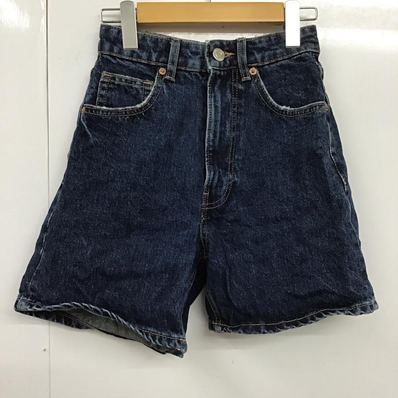 ザラ ZARA パンツ ショートパンツ デニムショートパンツ ハーフパンツ カジュアルパンツ 32インチ 無地 インディゴ / インディゴ /  レディース USED 古着 中古 10104955