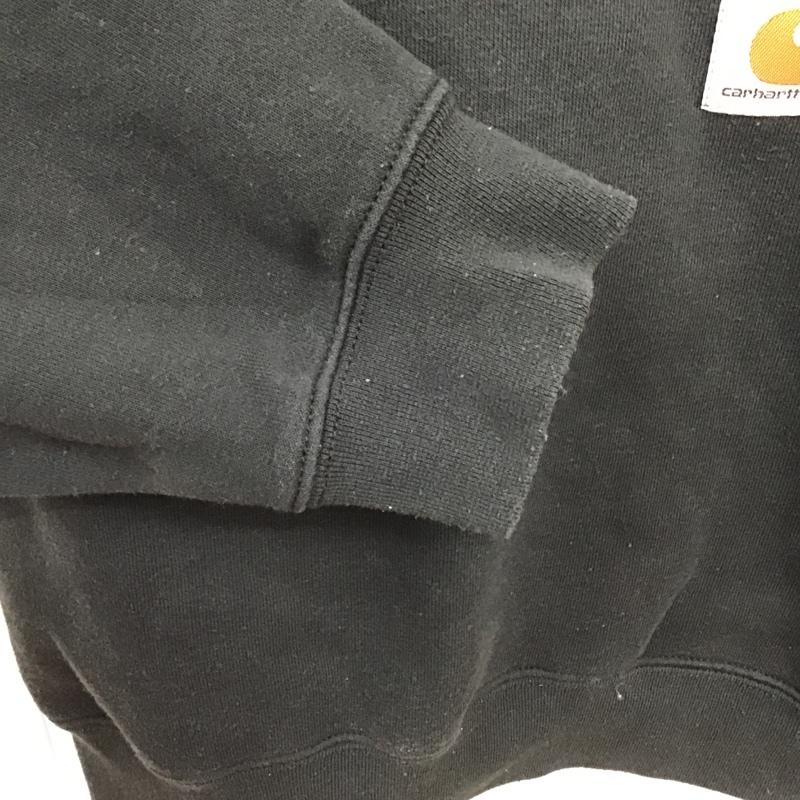 カーハート Carhartt パーカー 長袖 K121 BLK MIDWEIGHT PO HOODIE プルオーバー 裏起毛 2XL ロゴ、文字 黒 / ブラック /  メンズ USED 古着 中古 10104958