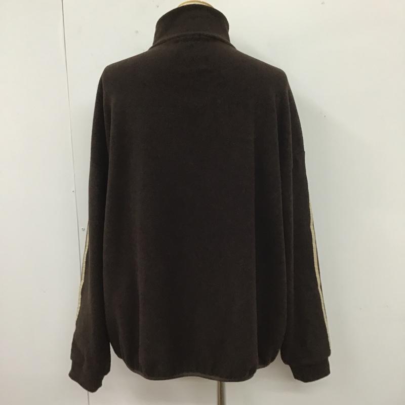 古着 USED ジャケット、上着 ジャンパー、ブルゾン フリースジャケット ジップアップカラージャケット サイドライン M ロゴ、文字 茶 / ブラウン /  メンズ USED 古着 中古 10104968