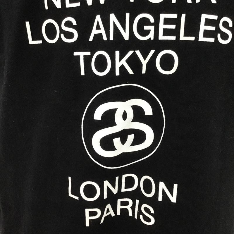 ステューシー STUSSY Tシャツ 半袖 ワールド ツアー クルーネック バックプリント M ロゴ、文字 黒 / ブラック /  メンズ USED 古着 中古 10104969