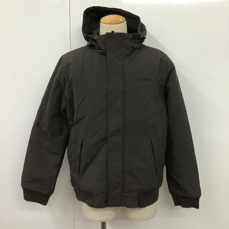 カーハート Carhartt ジャケット、上着 ジャンパー、ブルゾン ジップアップジャケット アウター カラージャケット L ロゴ、文字 茶 / ブラウン /  メンズ USED 古着 中古 10104972