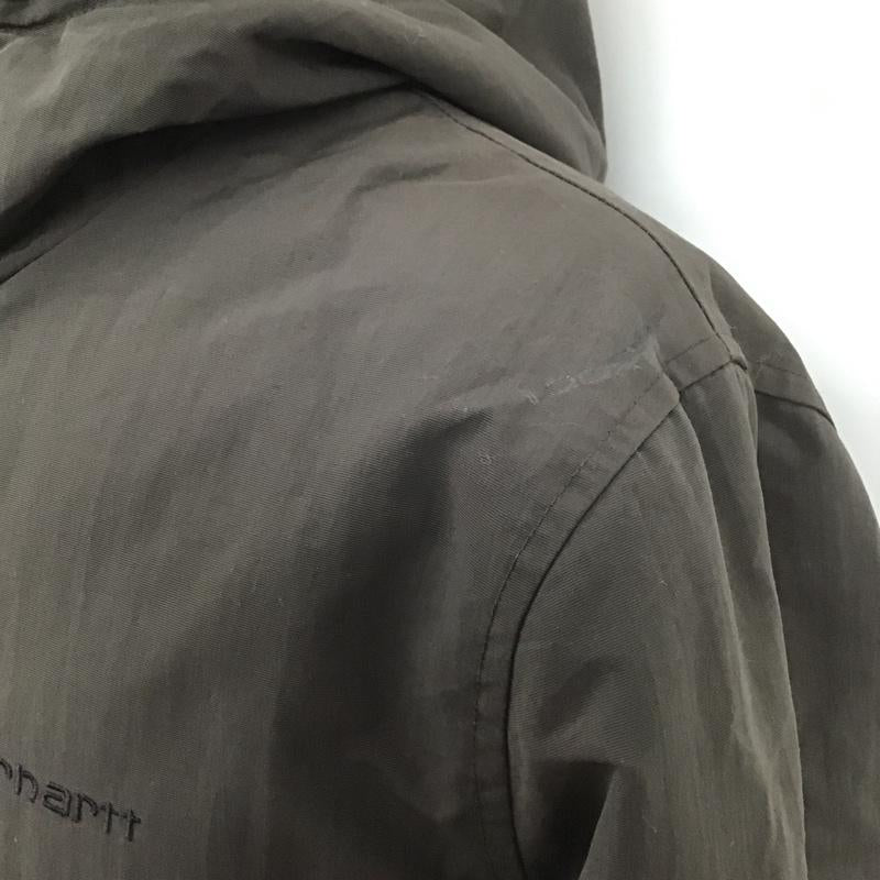 カーハート Carhartt ジャケット、上着 ジャンパー、ブルゾン ジップアップジャケット アウター カラージャケット L ロゴ、文字 茶 / ブラウン /  メンズ USED 古着 中古 10104972