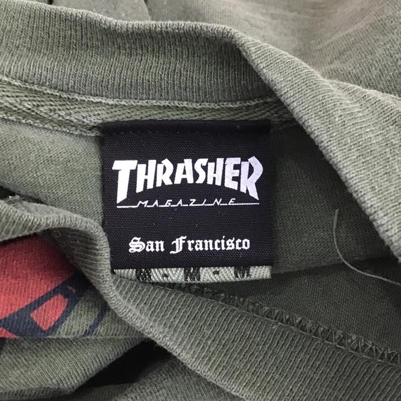 スラッシャー THRASHER Tシャツ 半袖 #COMIC 6 GARMENT DYED SS T-SHIRTS M プリント カーキ / カーキ /  メンズ USED 古着 中古 10104976