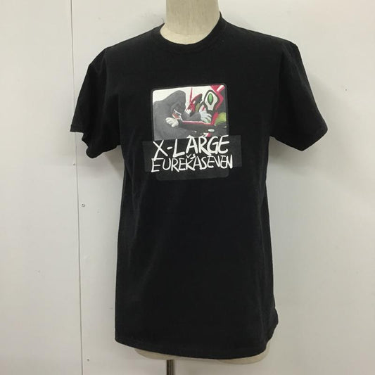 エクストララージ XLARGE Tシャツ 半袖 01181173 エウレカセブン コラボ クルーネック プリント M キャラクター 黒 / ブラック /  メンズ USED 古着 中古 10104978