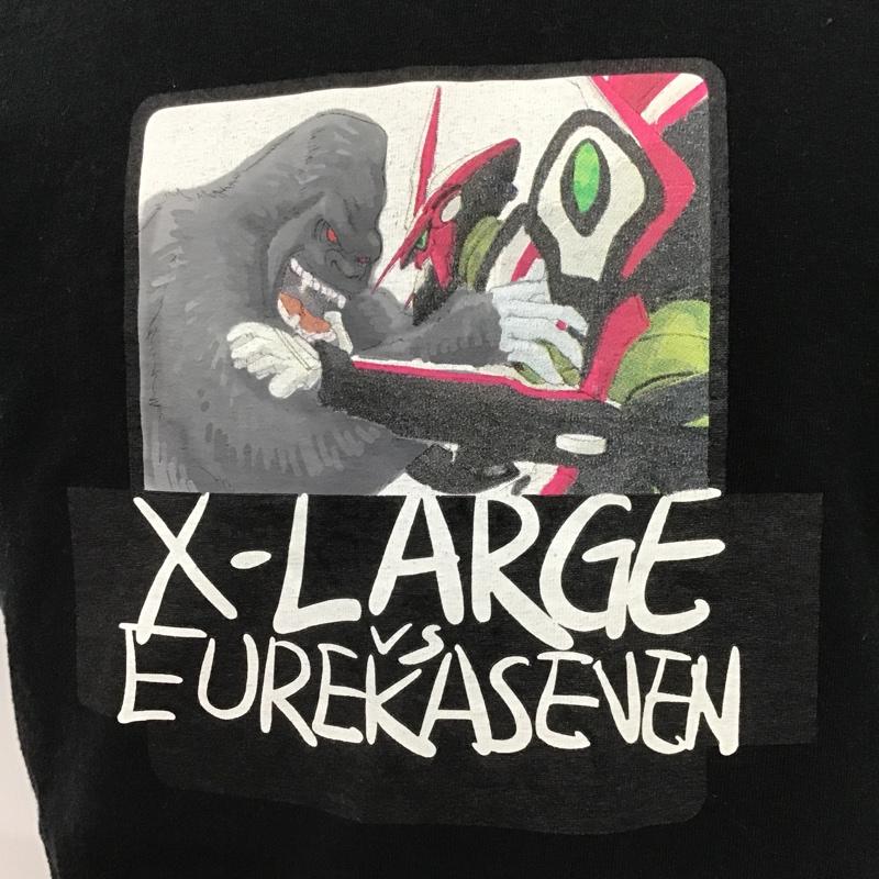エクストララージ XLARGE Tシャツ 半袖 01181173 エウレカセブン コラボ クルーネック プリント M キャラクター 黒 / ブラック /  メンズ USED 古着 中古 10104978