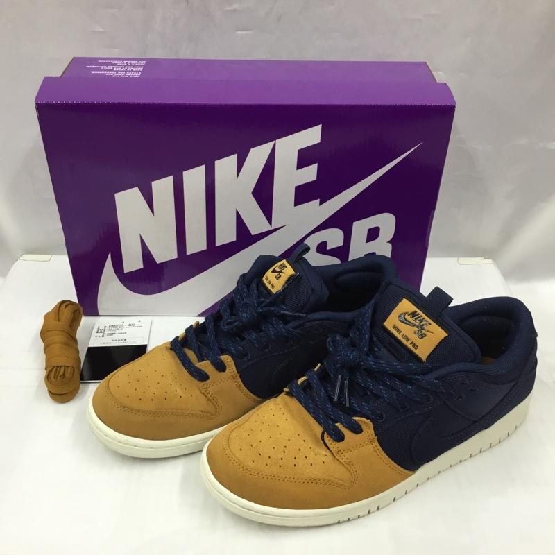 ナイキ NIKE スニーカー スニーカー DX6775 400 SB DUNK LOW PRO PRM 27.5cm 箱有 27.5cm ロゴ、文字 紺 / ネイビー / X キャメル / キャメル /  メンズ USED 古着 中古 10104980