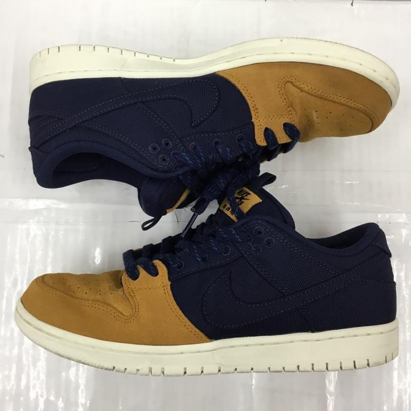 ナイキ NIKE スニーカー スニーカー DX6775 400 SB DUNK LOW PRO PRM 27.5cm 箱有 27.5cm ロゴ、文字 紺 / ネイビー / X キャメル / キャメル /  メンズ USED 古着 中古 10104980