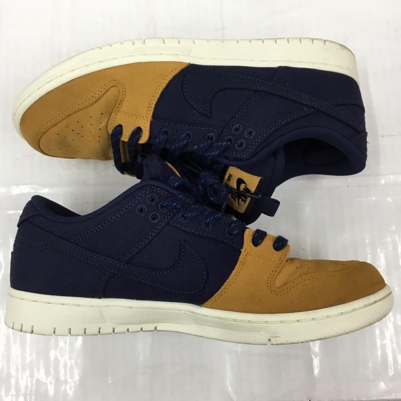 ナイキ NIKE スニーカー スニーカー DX6775 400 SB DUNK LOW PRO PRM 27.5cm 箱有 27.5cm ロゴ、文字 紺 / ネイビー / X キャメル / キャメル /  メンズ USED 古着 中古 10104980