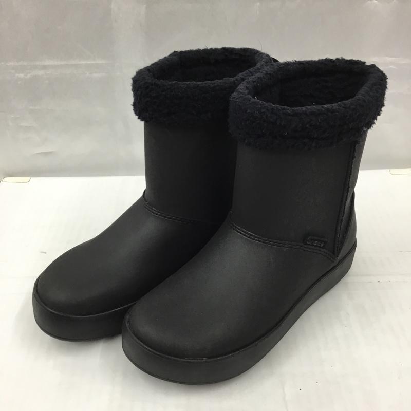 クロックス crocs シューズ シューズ 15839 ColorLite Boot GS J5 ロゴ、文字 黒 / ブラック /  ガールズ USED 古着 中古 10105000