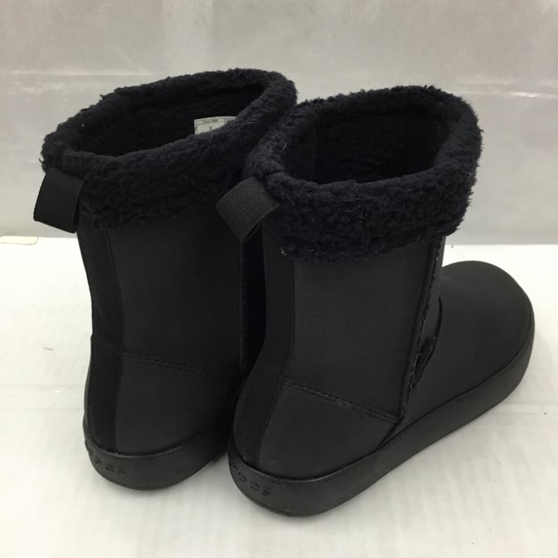 クロックス crocs シューズ シューズ 15839 ColorLite Boot GS J5 ロゴ、文字 黒 / ブラック /  ガールズ USED 古着 中古 10105000