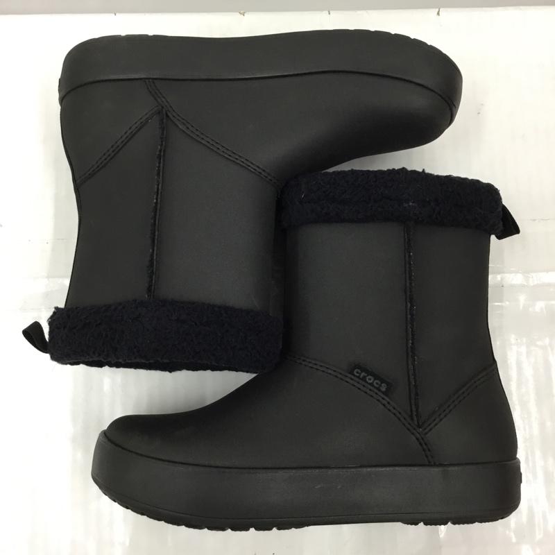クロックス crocs シューズ シューズ 15839 ColorLite Boot GS J5 ロゴ、文字 黒 / ブラック /  ガールズ USED 古着 中古 10105000
