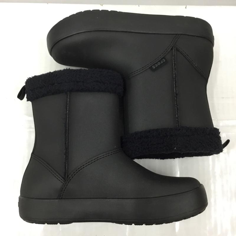 クロックス crocs シューズ シューズ 15839 ColorLite Boot GS J5 ロゴ、文字 黒 / ブラック /  ガールズ USED 古着 中古 10105000