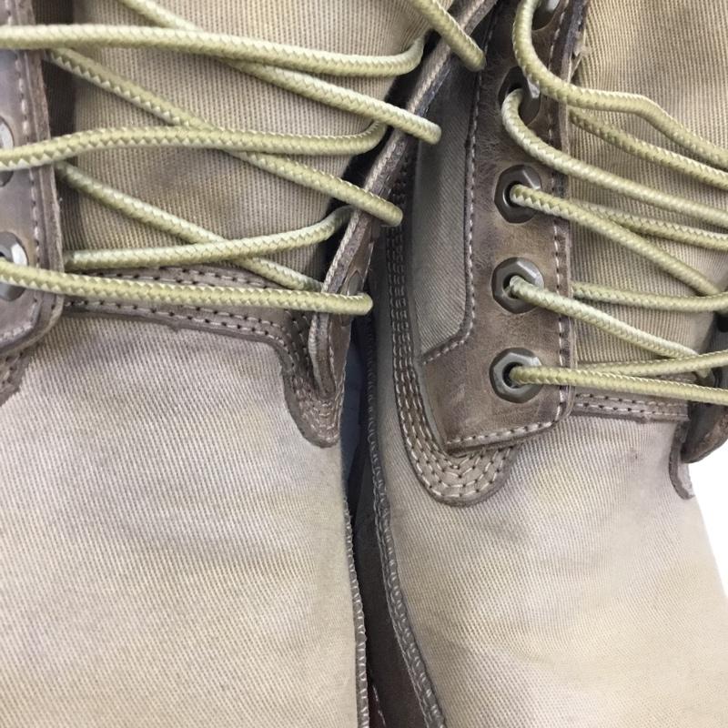 ティンバーランド Timberland ブーツ ショートブーツ 96572 Earthkeepers レースアップ 8.5W 箱有 US：8.5 ワンポイント ベージュ / ベージュ /  メンズ USED 古着 中古 10105004