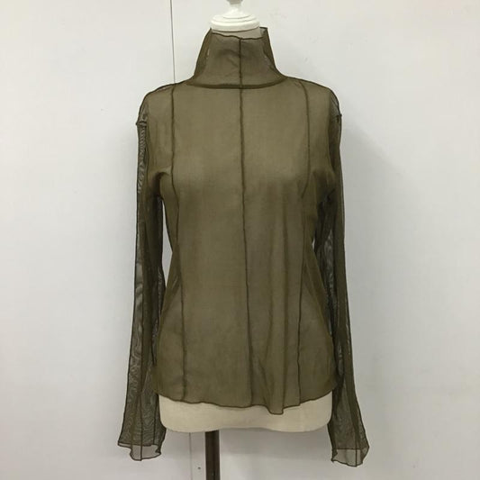 セレクトモカ select MOCA カットソー 長袖 10009350 ハイネックシアーリンキングメロートップス 長袖カットソー シアー FREE 無地 カーキ / カーキ /  レディース USED 古着 中古 10105006