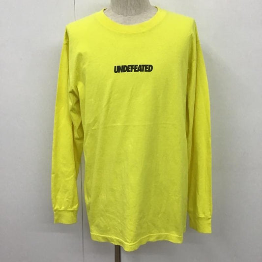 アンディフィーテッド UNDEFEATED カットソー 長袖 長袖カットソー クルーネックカットソー ロングスリーブカットソー プリントTシャツ M プリント 黄 / イエロー /  メンズ USED 古着 中古 10105024