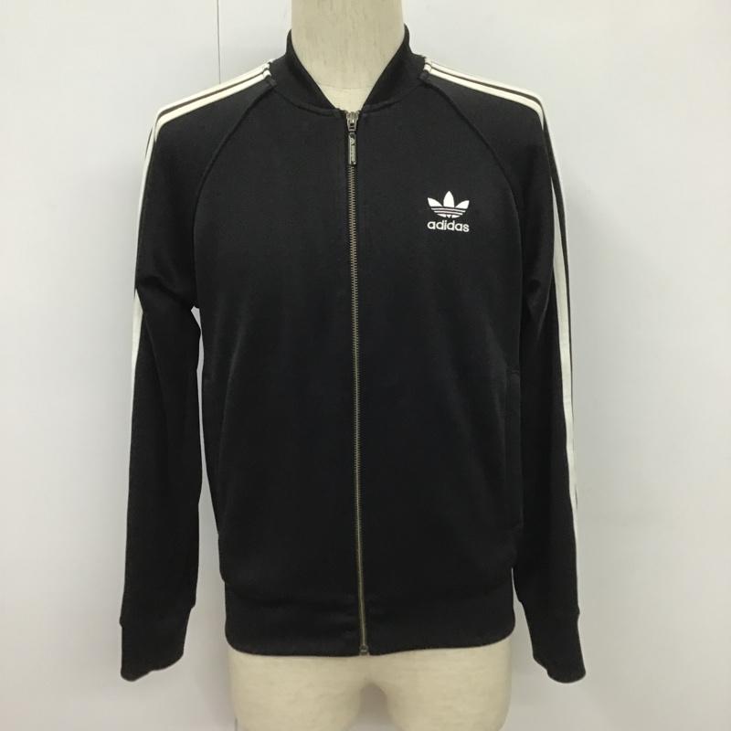 アディダスオリジナルス adidas originals ジャケット、上着 ジャケット、ブレザー AB9717 スーパースタージャージ ジップアップジャケット ジャージ M ロゴ、文字 黒 / ブラック /  メンズ USED 古着 中古 10105029