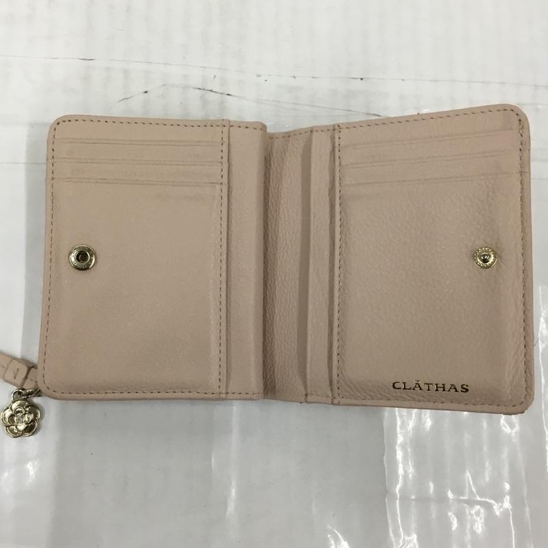 クレイサス CLATHAS 財布 二つ折り 187617 トゥインキー 箱有 刺繍 桃 / ピンク /  レディース USED 古着 中古 10105052