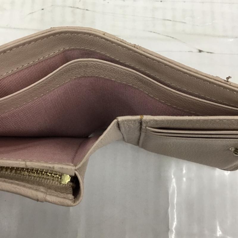 クレイサス CLATHAS 財布 二つ折り 187617 トゥインキー 箱有 刺繍 桃 / ピンク /  レディース USED 古着 中古 10105052
