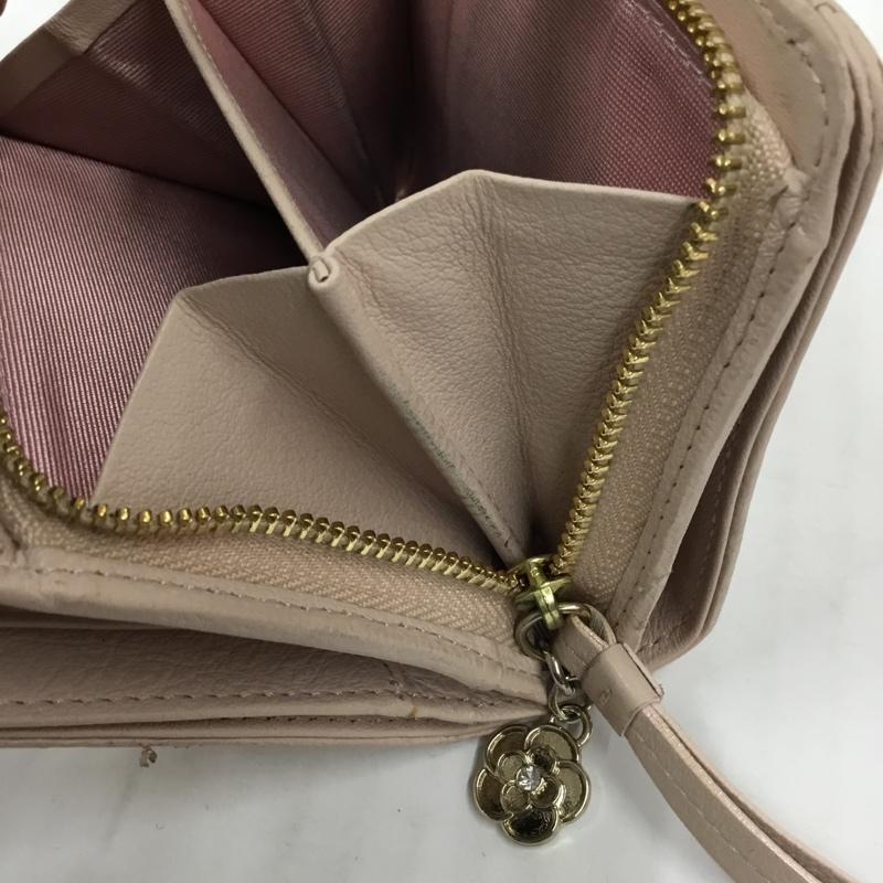 クレイサス CLATHAS 財布 二つ折り 187617 トゥインキー 箱有 刺繍 桃 / ピンク /  レディース USED 古着 中古 10105052