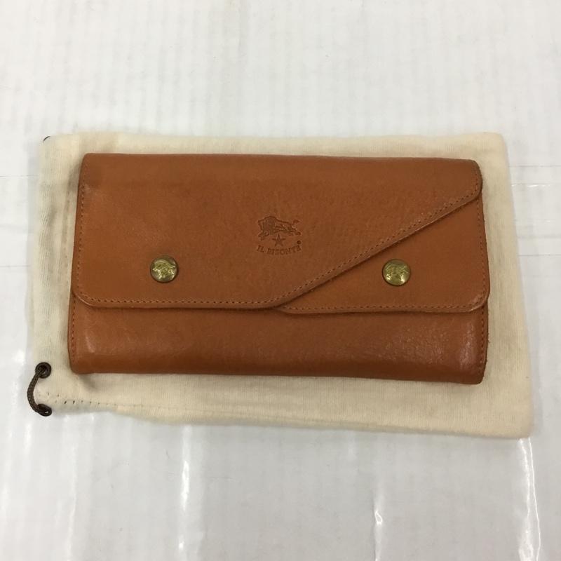 イルビゾンテ IL BISONTE 財布 長財布 レザー 無地 キャメル / キャメル /  メンズ USED 古着 中古 10105056