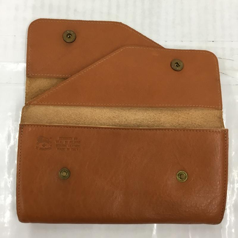 イルビゾンテ IL BISONTE 財布 長財布 レザー 無地 キャメル / キャメル /  メンズ USED 古着 中古 10105056