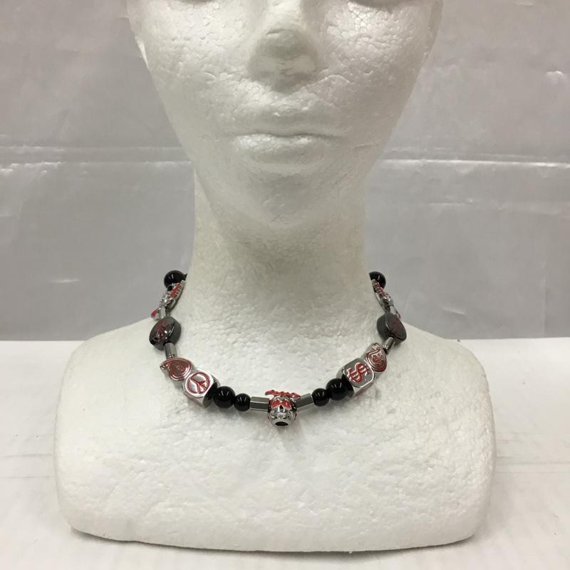 エバーモブ EVAE+MOB アクセサリー ネックレス、ペンダント Ice Mob Smiley Angel Necklace FREE  黒 / ブラック / X 赤 / レッド / X 銀 / シルバー /  メンズ USED 古着 中古 10105058