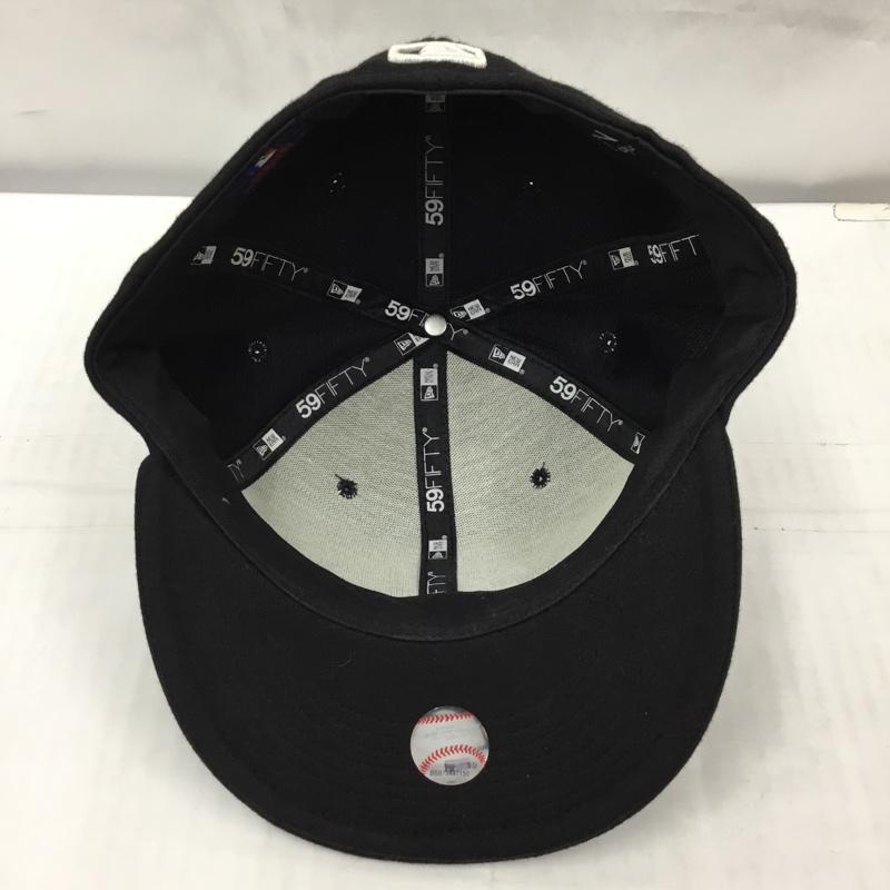 ニューエラ NEW ERA 帽子 キャップ NY ニューヨーク ヤンキース 59FIFTY ロゴ、文字 黒 / ブラック /  メンズ USED 古着 中古 10105064