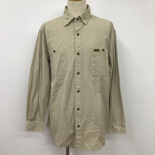 カーハート Carhartt シャツ、ブラウス 長袖 長袖シャツ カラーシャツ ポケットシャツ 長袖カットソー ミリタリーシャツ M ロゴ、文字 ベージュ / ベージュ /  メンズ USED 古着 中古 10105072