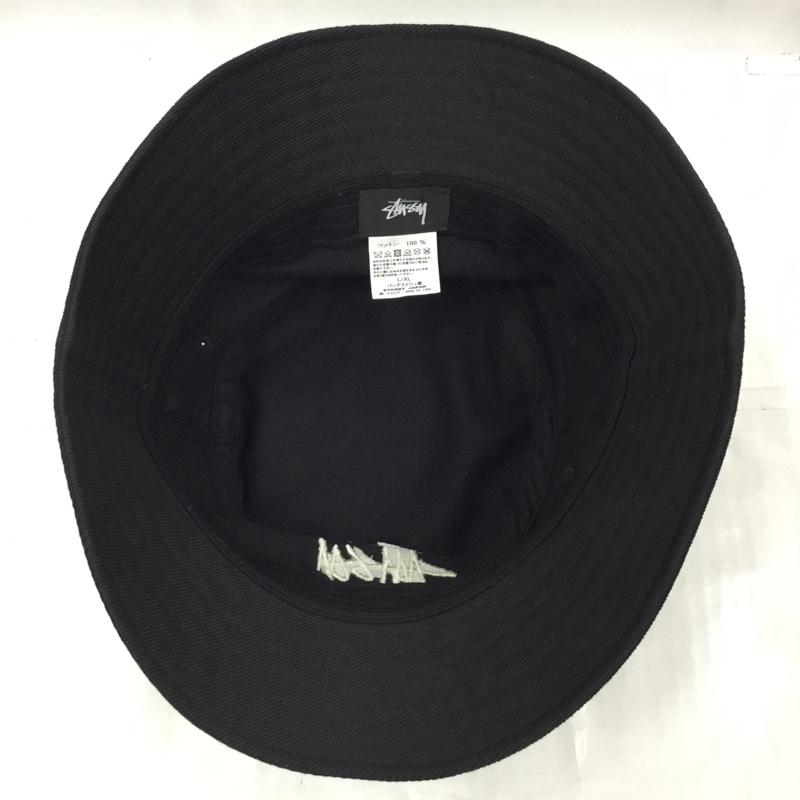 ステューシー STUSSY 帽子 ハット バケットハット バケハ L XL ロゴ、文字 黒 / ブラック /  メンズ USED 古着 中古 10105075
