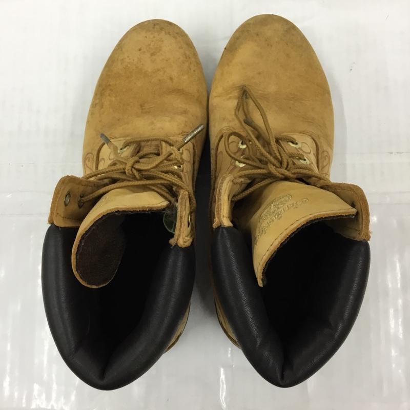 ティンバーランド Timberland ブーツ ショートブーツ 4340 レザー 8.5W 型押し US：8.5 ロゴ、文字 キャメル / キャメル /  メンズ USED 古着 中古 10105080