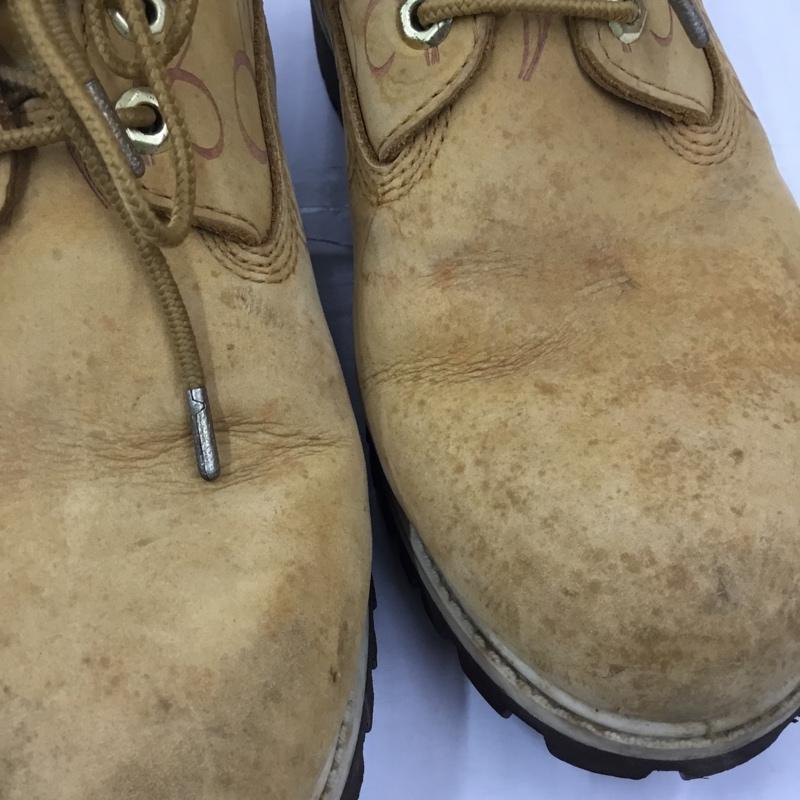 ティンバーランド Timberland ブーツ ショートブーツ 4340 レザー 8.5W 型押し US：8.5 ロゴ、文字 キャメル / キャメル /  メンズ USED 古着 中古 10105080