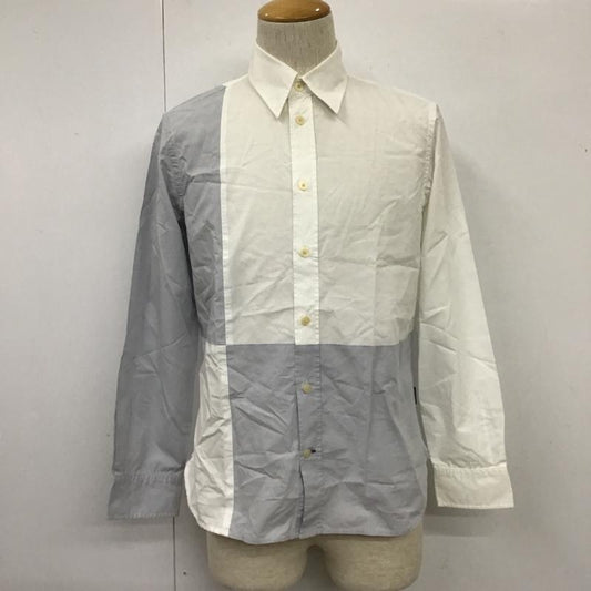ポールスミスジーンズ Paul Smith JEANS シャツ、ブラウス 長袖 長袖シャツ カラーシャツ カジュアルシャツ 長袖カットソー S 無地 白 / ホワイト / X 灰 / グレー /  メンズ USED 古着 中古 10105108