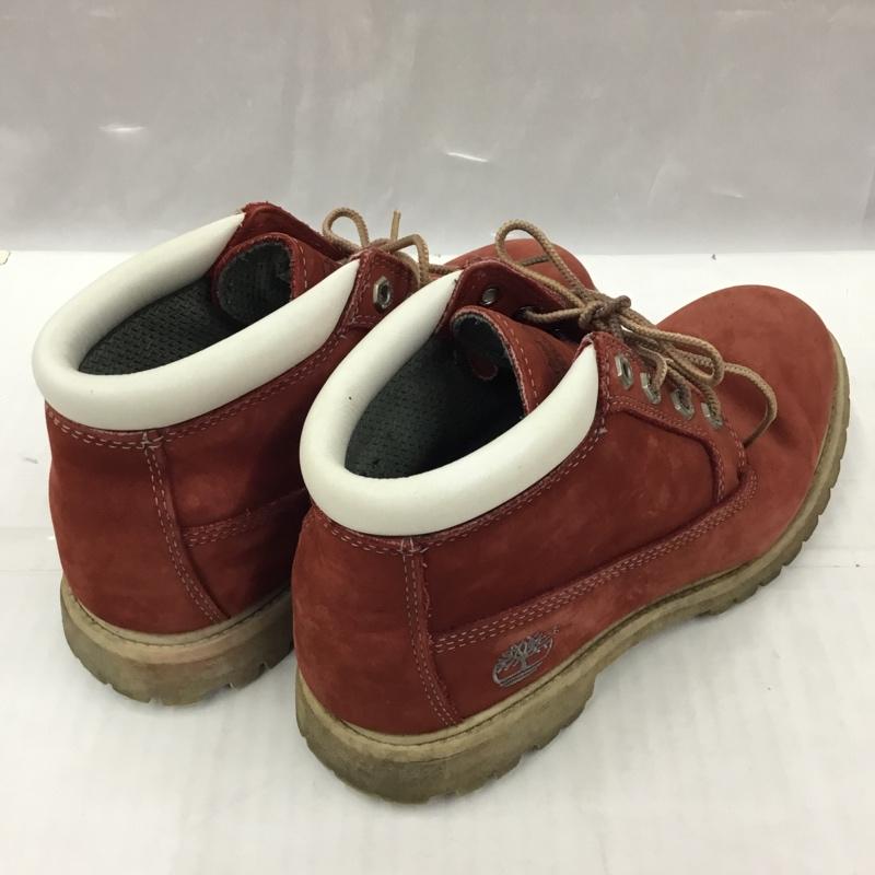 ティンバーランド Timberland ブーツ ショートブーツ 23319 チャッカブーツ 8M ワンポイント 赤 / レッド /  メンズ USED 古着 中古 10105113