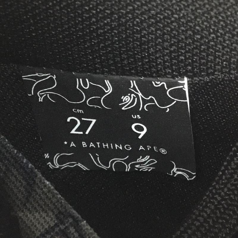 アベイシングエイプ A BATHING APE スニーカー スニーカー NEIGHBORHOOD ネイバーフッド BAPE STA 1J23191901 27.0cm ロゴ、文字 黒 / ブラック /  メンズ USED 古着 中古 10105144