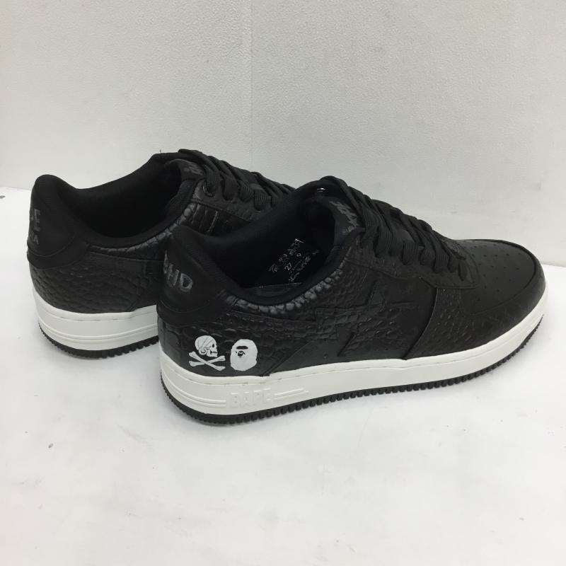 アベイシングエイプ A BATHING APE スニーカー スニーカー NEIGHBORHOOD ネイバーフッド BAPE STA 1J23191901 27.0cm ロゴ、文字 黒 / ブラック /  メンズ USED 古着 中古 10105144
