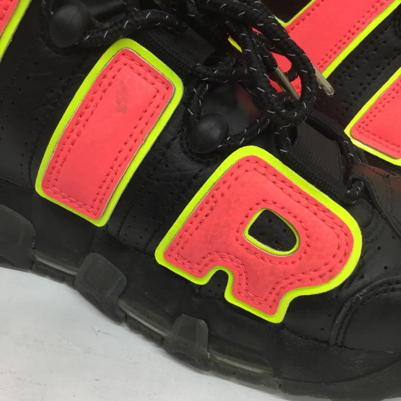 ナイキ NIKE スニーカー スニーカー WMNS AIR MORE UPTEMPO HOT PUNCH ウィメンズ エア モア アップテンポ ホットパンチ 917593-002 27.0cm ロゴ、文字 黒 / ブラック / X 桃 / ピンク /  メンズ USED 古着 中古 10105148