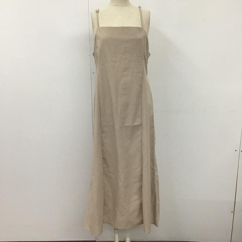 ジュノア JUNOAH ワンピース ロングスカート ロングワンピース キャミワンピース フレアワンピース 48 無地 ベージュ / ベージュ /  レディース USED 古着 中古 10105163