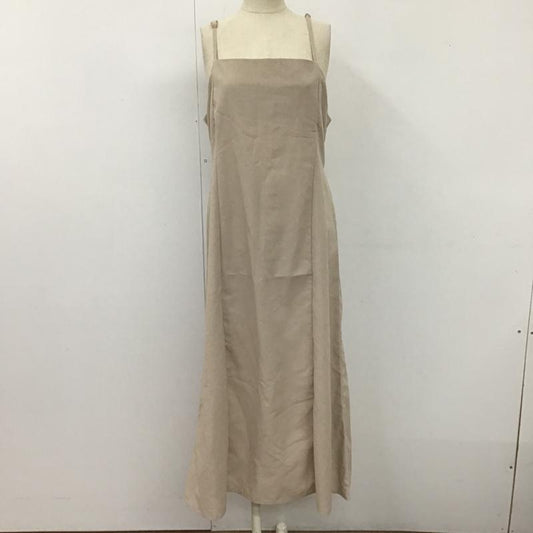 ジュノア JUNOAH ワンピース ロングスカート ロングワンピース キャミワンピース フレアワンピース 48 無地 ベージュ / ベージュ /  レディース USED 古着 中古 10105163