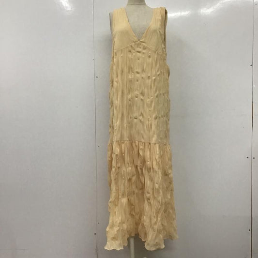 アビトーキョー ABITOKYO ワンピース ロングスカート ノースリーブワンピース シフォンワンピース ロングワンピース L 無地 橙 / オレンジ /  レディース USED 古着 中古 10105166