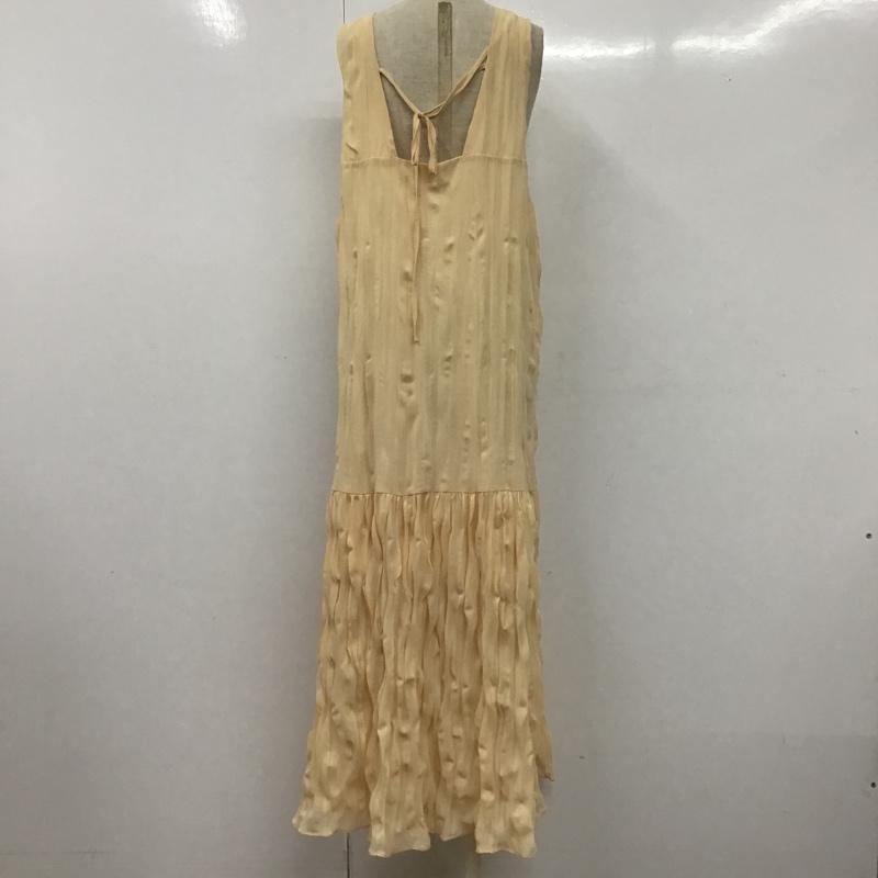アビトーキョー ABITOKYO ワンピース ロングスカート ノースリーブワンピース シフォンワンピース ロングワンピース L 無地 橙 / オレンジ /  レディース USED 古着 中古 10105166