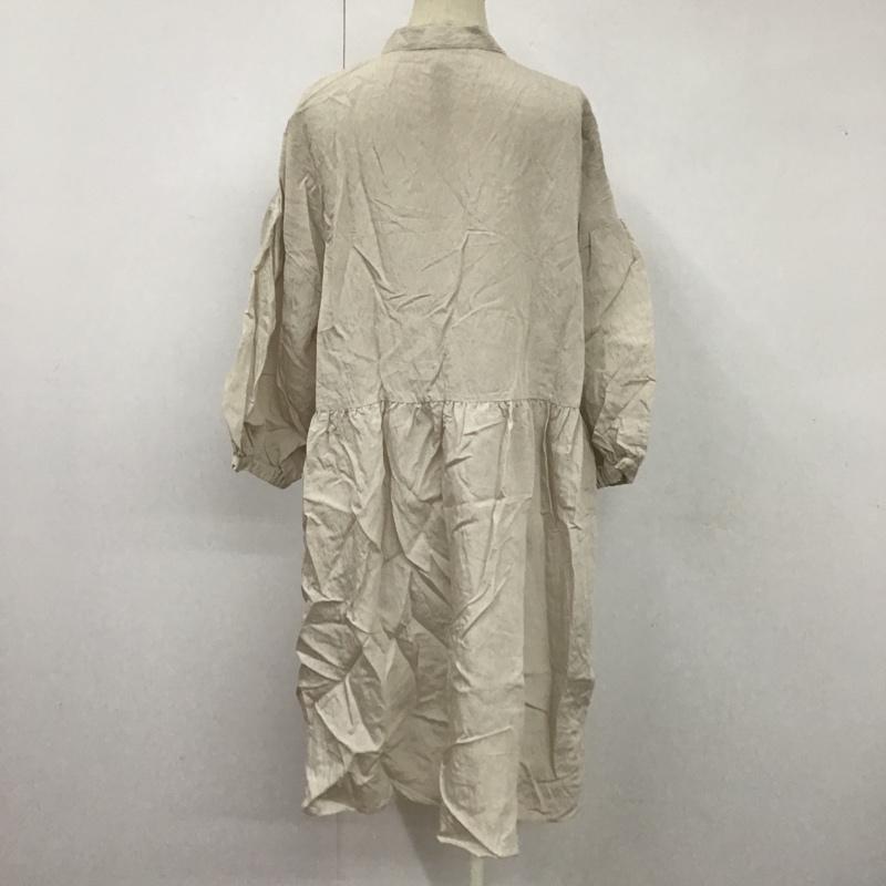 グローバルワーク GLOBAL WORK カットソー 半袖 GW621001ST 切替チュニックワンピース 半袖カットソー ノーカラーシャツカットソー FREE 無地 灰 / グレー /  レディース USED 古着 中古 10105167