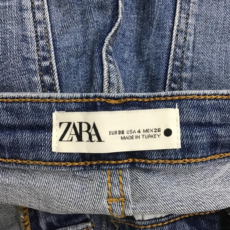 ザラ ZARA パンツ デニム、ジーンズ デニムパンツ スリムパンツ タイトパンツ ストレッチパンツ 36 無地 インディゴ / インディゴ /  レディース USED 古着 中古 10105168