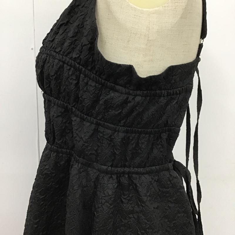 ナイスクラップ NICE CLAUP ワンピース ロングスカート 0132090260 シャーリングキャミワンピース ノースリーブキャミワンピース ロングワンピース FREE 無地 黒 / ブラック /  レディース USED 古着 中古 10105175