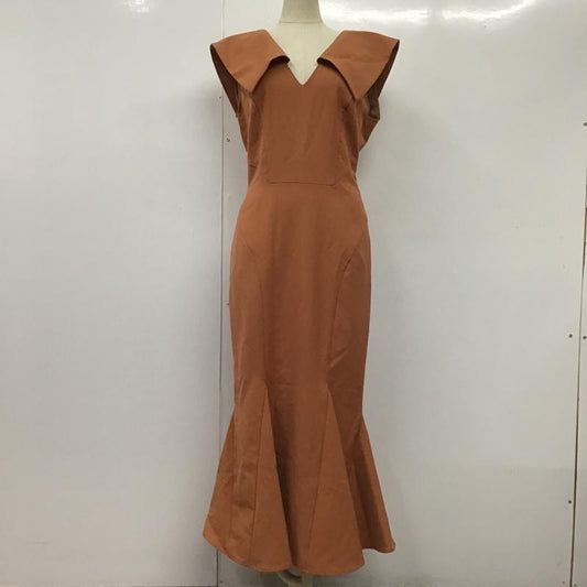 リエンダ rienda ワンピース ロングスカート 110FA333-0950 BigカラーデザインマーメイドOP ロングワンピース ノースリーブ フレアワンピース S 無地 橙 / オレンジ /  レディース USED 古着 中古 10105176