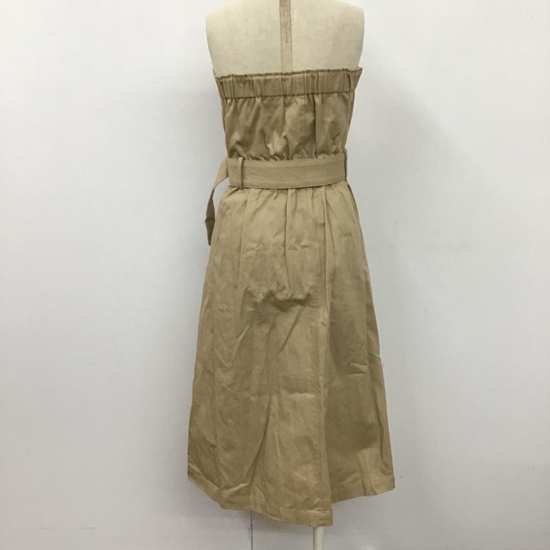 アズールバイマウジー AZUL BY MOUSSY ワンピース ひざ丈スカート 250DSM33-272D 2WAYトレンチベアワンピース ロングスカート M 無地 ベージュ / ベージュ /  レディース USED 古着 中古 10105179