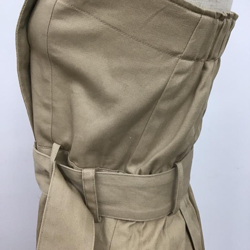 アズールバイマウジー AZUL BY MOUSSY ワンピース ひざ丈スカート 250DSM33-272D 2WAYトレンチベアワンピース ロングスカート M 無地 ベージュ / ベージュ /  レディース USED 古着 中古 10105179