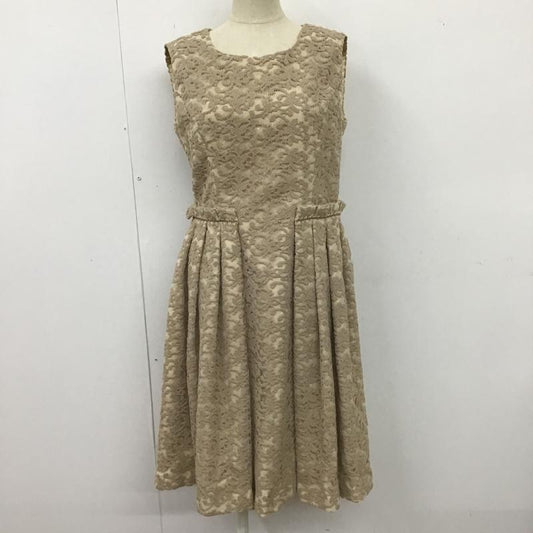 ルゥデルゥ Rew de Rew ワンピース ロングスカート ノースリーブワンピース フレアワンピース 総柄 38 総柄 ベージュ / ベージュ /  レディース USED 古着 中古 10105182