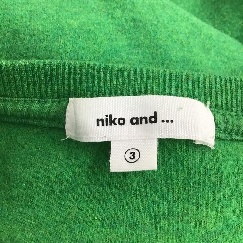 ニコアンド niko and... カットソー 長袖 長袖カットソー クルーネックカットソー 裏起毛 ストレッチ 3 無地 緑 / グリーン /  レディース USED 古着 中古 10105188