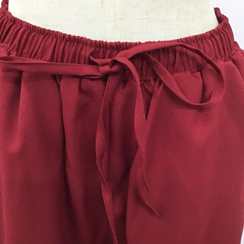 フリークスストア FREAK'S STORE パンツ スラックス ワイドパンツ カジュアルパンツ カラーパンツ FREE 無地 赤 / レッド /  レディース USED 古着 中古 10105194