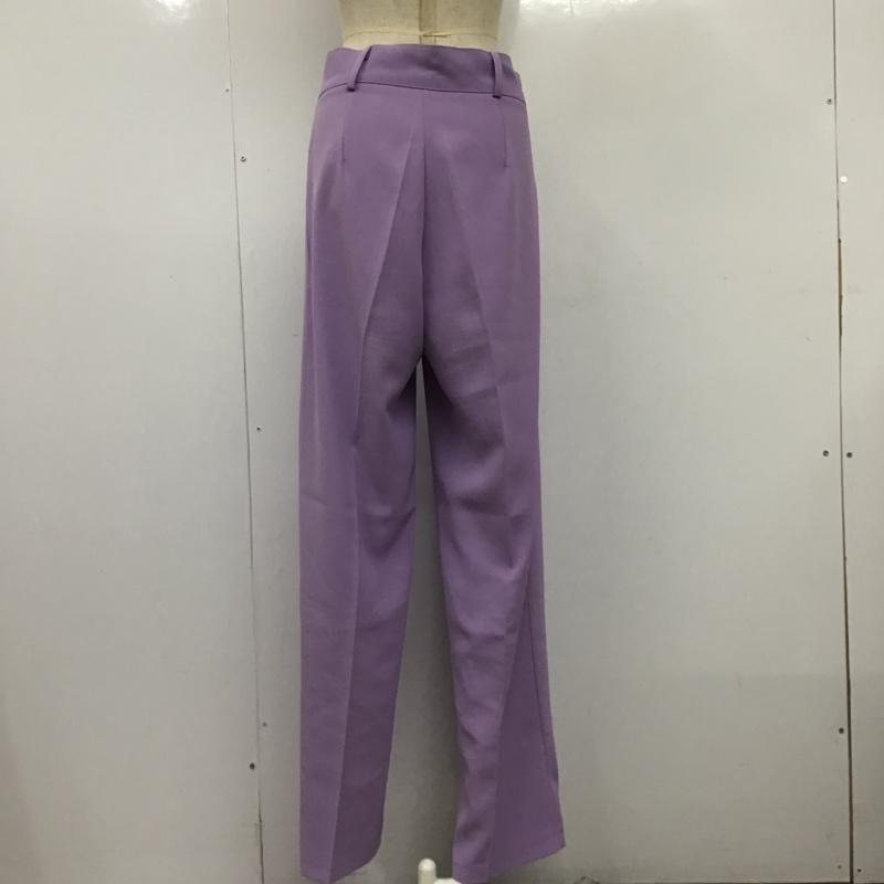 ミームセレクト me+em select パンツ ワークパンツ、ペインターパンツ B01-21-0009 ワイドパンツ カジュアルパンツ センタータックパンツ FREE 無地 紫 / パープル /  レディース USED 古着 中古 10105197